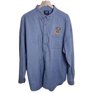 Lee Sport Blue & White Plaid UT Vols Button Down, 2X